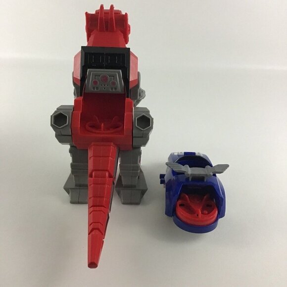 Imaginext Power Rangers Red T-Rex Zord Triceratops Battle Bike Action Figures - Picture 4 of 8